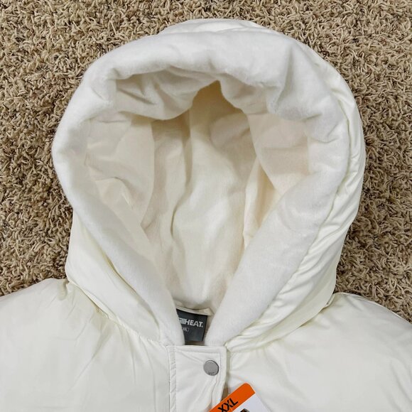 32 Degrees Women’s Quilted Jacket with Plush Lined Hood White, Size XXL (New) - Picture 6 of 16